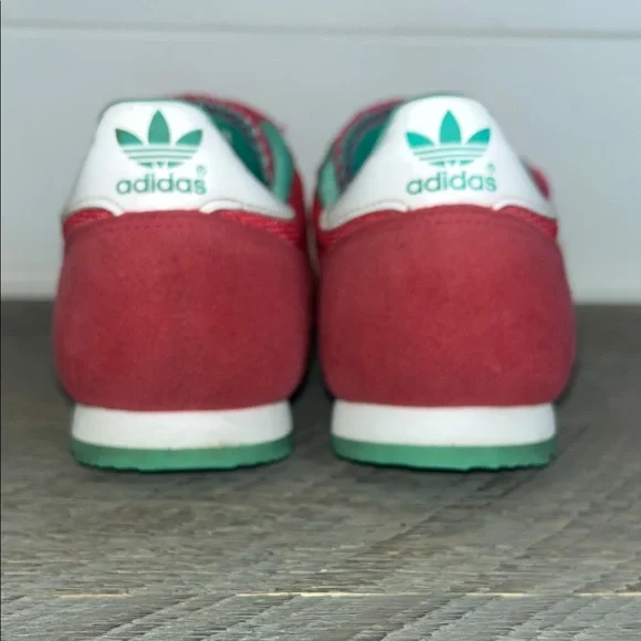 Adidas Dragon OG CF C Girls Sneakers Pink/White/Green Size 2 - Picture 7 of 10